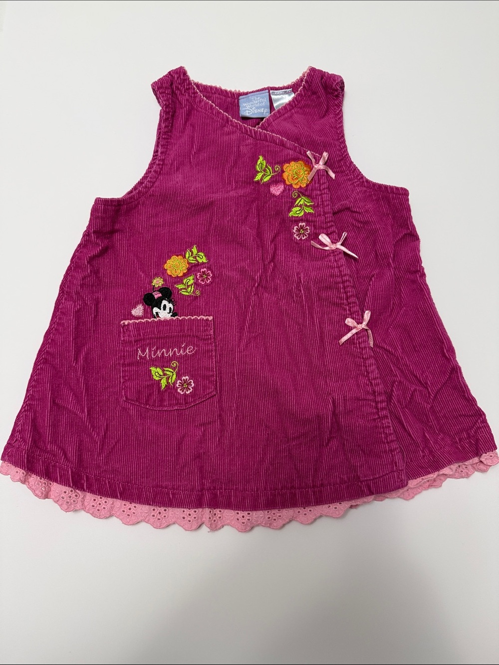Disney minnie mouse 18m corduroy wrap dress